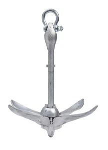 Galvanized Folding Anchor SUP Canoe Kayak Raft Boat Sailboat JetSki Dinghy 3.5lb - Picture 1 of 16