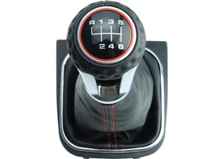 Schaltknauf GOLFBALL Schaltmanschette 6 Gang Naht Rot pa.für VW GOLF 5 6 GTI GTD - Bild 1 von 4