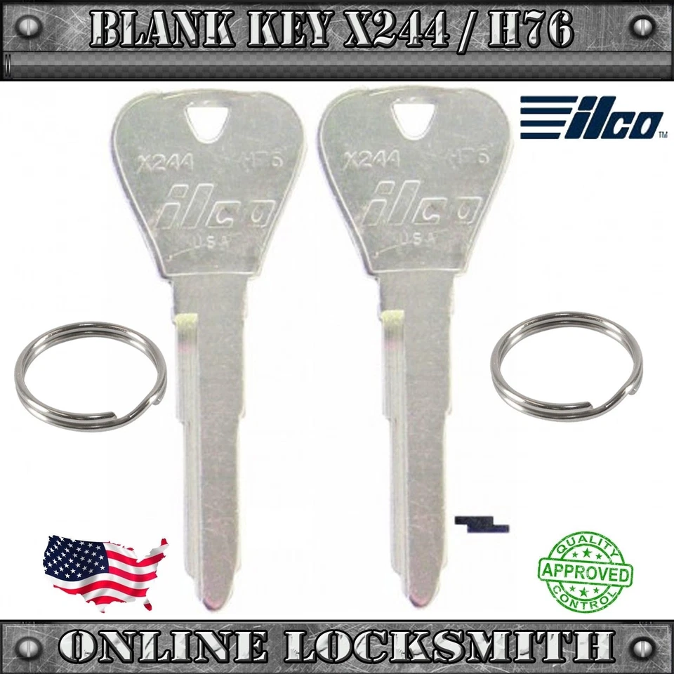 2 New Uncut Replacement Key Blanks For Ford Escort Vehicles 1997-2003 - X244/H76 - Image 1 of 1
