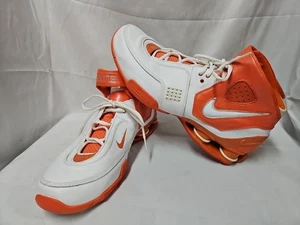 Nike 314184 911 Men's Shox Elite TB Colors White Safety Orange Chrome US Size 14 - Picture 1 of 20
