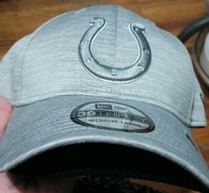 Indianapolis Colts Baseball Hat NWOT New Era NFL Men Sz M/L Gray Embroidery  - Picture 1 of 15