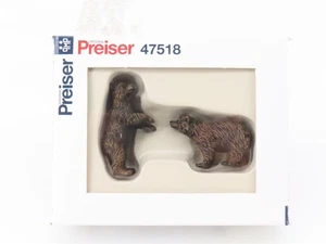 Paquete de 2 figuras Bear Cub Preiser Elastolin 47518 escala G 1/25 - Imagen 1 de 5