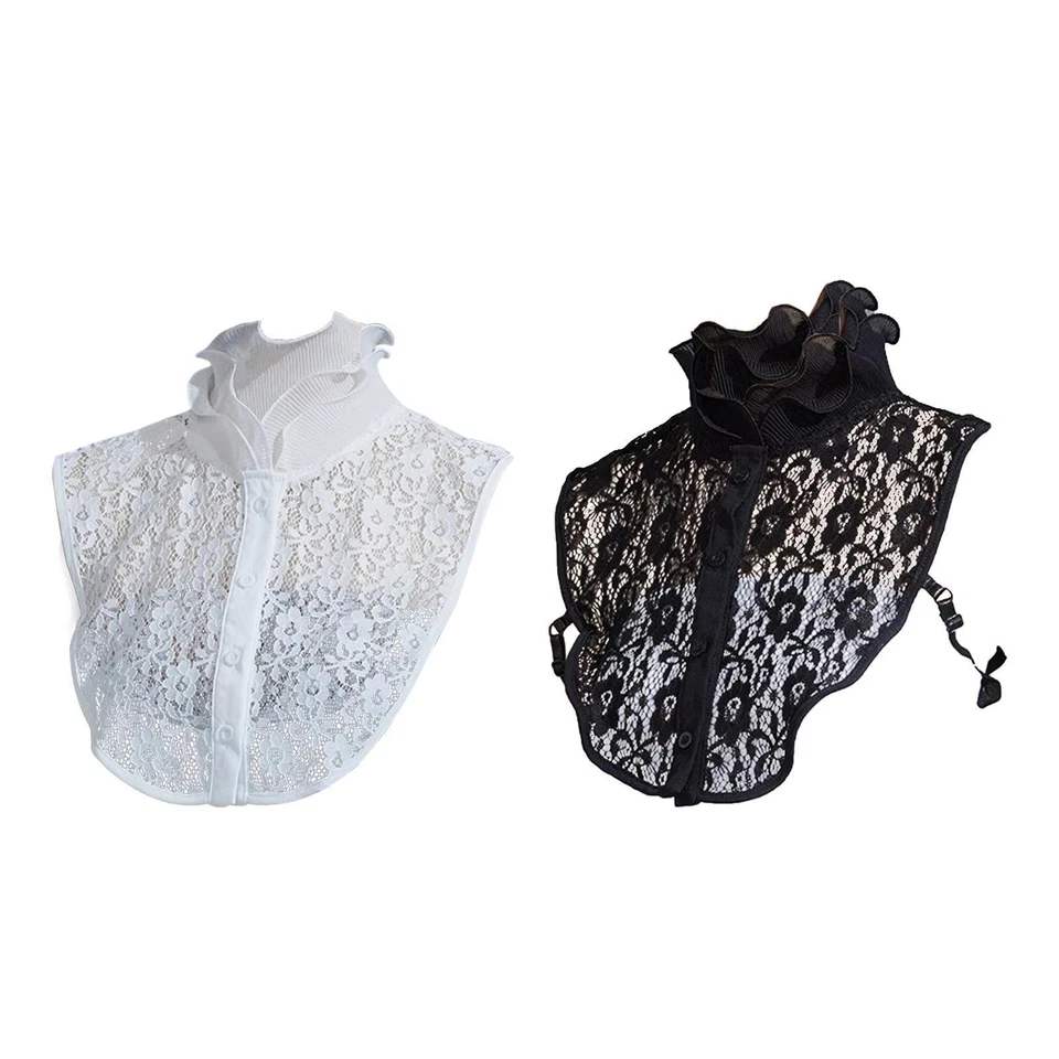 Colletto falso staccabile rotana mezza camicia camicetta finta collare falso - Immagine 1 di 1