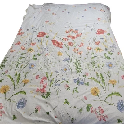 Funda nórdica Pottery Barn RARA doble flor silvestre mariposa hecha en Italia algodón Foto 1 de 4