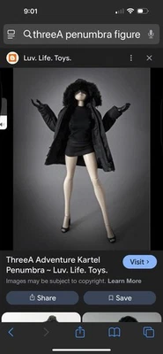 3A THREEA Ashley Wood ADVENTURE KARTEL PENUMBRA FEMALE 1/6 scale 12” figure MIB. - Image 1 of 4