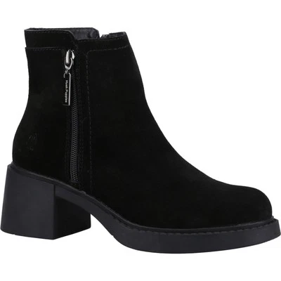 Hush Puppies Adele Wildleder Damen Stiefeletten schwarz mit Absatz