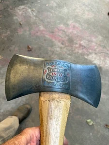Embossed vintage J F Richards Pioneer axe, 31" octagon handle. - Picture 1 of 5