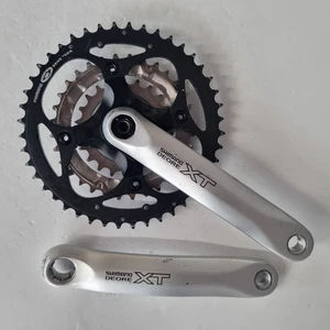 Shimano Deore XT FC-M751 Chainset Crankset Crank 44/32/22 rings 175mm arms retro - Picture 1 of 24