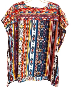 Savannah Jane drapierter Viskose bestickt Boho Dolman Ärmel Pullover Oberteil Gr. M/L - Bild 1 von 10