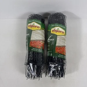 Vigoro 14 Zoll H x 20 Fuß L Grün Gerollter Metall Gartenzaun 2 Stück 89311HD - Bild 1 von 1