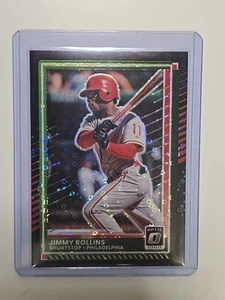 2025 Donruss Optic #83 Jimmy Rollins Black Disco Prizm SP Philadelphia Phillies - Bild 1 von 2