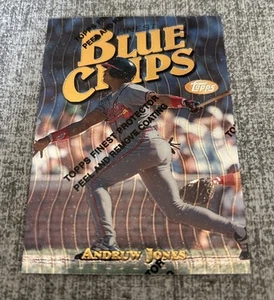 Topps Finest Andrew Jones 1997 Blue Chips oro raro - Imagen 1 de 2