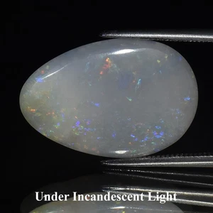 💎 2.74ct Pear Cabochon Natural Color Play Coober Pedy White Opal Australia Gem - Picture 1 of 5
