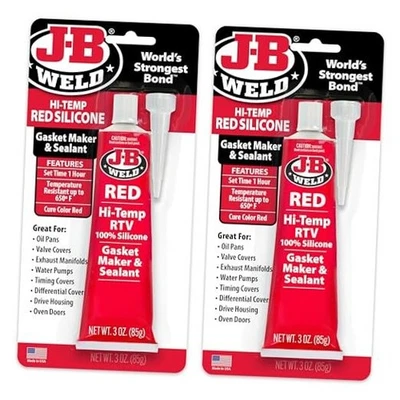  Fabricante y sellador de juntas de silicona RTV de alta temperatura rojo 31314 - Paquete de 2 OZ Foto 1 de 4