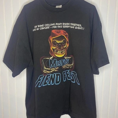 Camisa negra vintage 2003 Misfits Enemy Fest concierto punk rock para hombre talla 2XL Foto 1 de 4