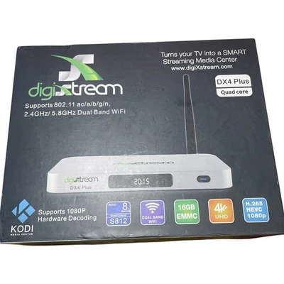 DigixStream DX4 Plus Quad Core Streaming Media 1080p Smart Center 4k Band Remote - Image 1 of 4