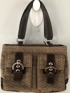 Vintage Coach Double Pocket Soho Double Handle Handbag 3646 w/small logo - Picture 1 of 9