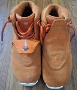 Nike Air Jordan 18 Retro Orange Suede, Mens 7.5 (UK) - Picture 1 of 7