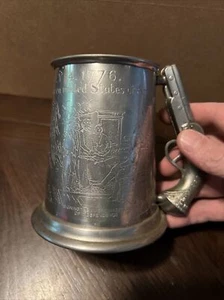 Leonard Eales of Sheffield Pewter Declaration of Independence Tankard - Picture 1 of 7