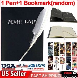 DEATH Note book & Feather Pen Writing Journal Anime Theme Cosplay Death Note - Picture 1 of 12