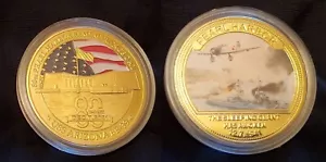 Pearl Harbour Gold Coin World War II Hawaii Japan Attack USA I 1941 Remember UK - Picture 1 of 8