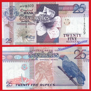 SEYCHELLES ISLANDS 25 Rupee Rupees 1998-2005 Pick 37b SC / UNC - Picture 1 of 1