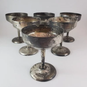 Set of 6 RP Industria Argentina Silver Plated Champaign Goblets - Picture 1 of 7