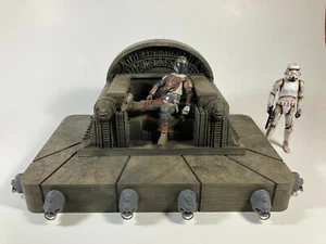 LIBRO PERSONALIZADO DE TRONO DE GRASA + ESTRADO JABBA para 3,75 FIGURAS DE GUERRA FIGURA DIORAMA (C71) - Imagen 1 de 4