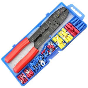 100pcs Terminals lugs Multifunction Cable Cutter Crimper Stripper Plier Tool Kit - Picture 1 of 6