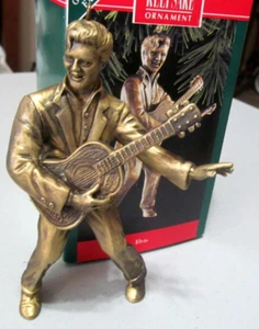 Hallmark Elvis Presley Brass Plated Keepsake Christmas Ornament 1992 NIB - Bild 1 von 6