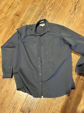 Gander Mountain Guide Series Men's Long Sleeve Button Shirt Blue Gray Large LT