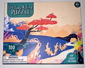 NEWI UV Light Seek & Find 100 Piece Glow Jigsaw Puzzle, SEALED BOX! LAST ONE! - Picture 1 of 5