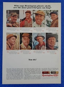 1964 REMINGTON PLASTIC SHOTGUN SHELLS DUCK HUNTING / WATERFOWL ORIGINAL PRINT AD - Picture 1 of 1
