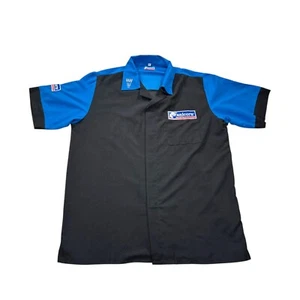 Unicorn Darts Shirt XL Black Blue Jersey Short Sleeve Collared Pocket - Picture 1 of 13