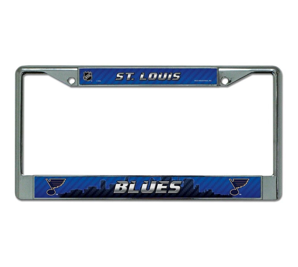 St Louis Blues Color Alt Chrome License Frame [NEW] NHL Auto Car Plate Truck - Image 1 of 1