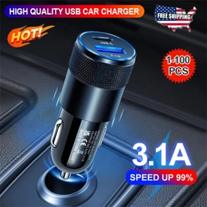 Dual USB PD Type-C Car Charger 30W Fast Adapter For iPhone 14 13 11 Pro Max lot - Picture 1 of 10