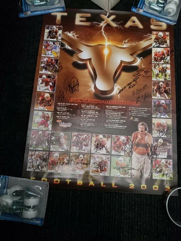 Texas Longhorns Football Poster with auto Cover