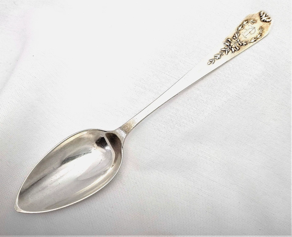 Cuchara de fruta helado Madam Jumal de plata esterlina cucharadita de blanqueamiento Mfg 5 3/16" Foto 1 de 3