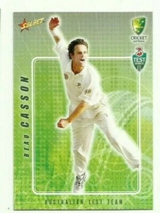 CRICKET AUSTRALIA 2008-09 SELECT TEST TEAM ACB BEAU CASSON # 5 CARD - Picture 1 of 1