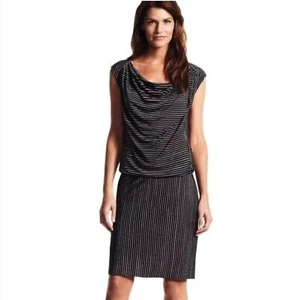 NWT Derek Lam for Design Nations XS Black White Stripe Midi Sleeveless Dress - Picture 1 of 9