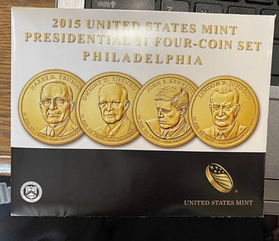 2015-P US Mint 4 Coin Set Truman Eisenhower Kennedy LBJ Best Price on Ebay* CHN - Image 1 of 2