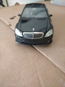 Modellino Mercedes Classe S 55 AMG Tuning in Ferro Scala 1:24 Nero - Foto 1 di 6