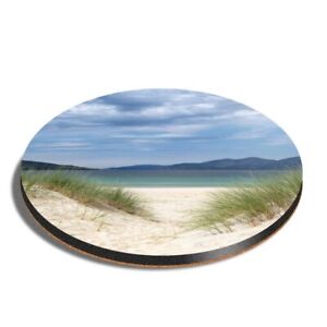 Round MDF Coaster Sand Dunes Isle of Harris Scotland #51971