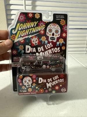 1/64 JOHNNY LIGHTNING MIJO EXCLUSIVES 1966 CADILLAC HEARSE DIA DE LOS MUERTOS - Image 1 of 3