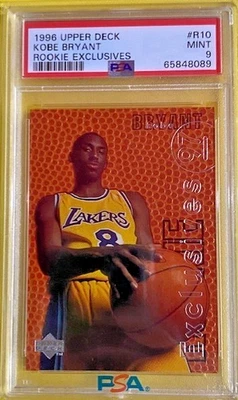 ~ 1996-97 Upper Deck Rookie Exclusives KOBE BRYANT #R10 RC PSA 9 Mamba ~ - Imagem 1 de 2