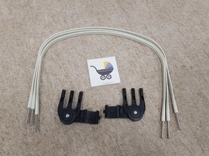 Bugaboo Donkey Hood Rods & Clamps Clips Drähte 1 Full Set Fit Donkey 1 2 3 5 - Bild 1 von 2