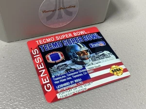 Tecmo Super Bowl (Sega Genesis) Replacement Label - Picture 1 of 1