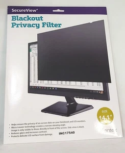Kantek Secure View Blackout 14.1' LCD Privacy Screen Filter SVL14 New - Picture 1 of 14
