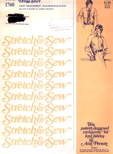 Men's Dress Shirt Stretch & Sew Pattern 1760 Fits Chests 32 to 48 - Picture 1 of 2