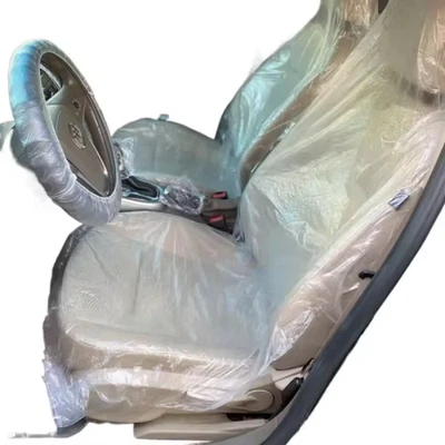 50件装一次性塑料汽车座椅套用于汽车维修和维护 — 第 1/4 张图片